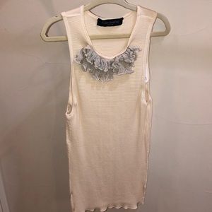 Piazza Sempione tank w ruffle size M